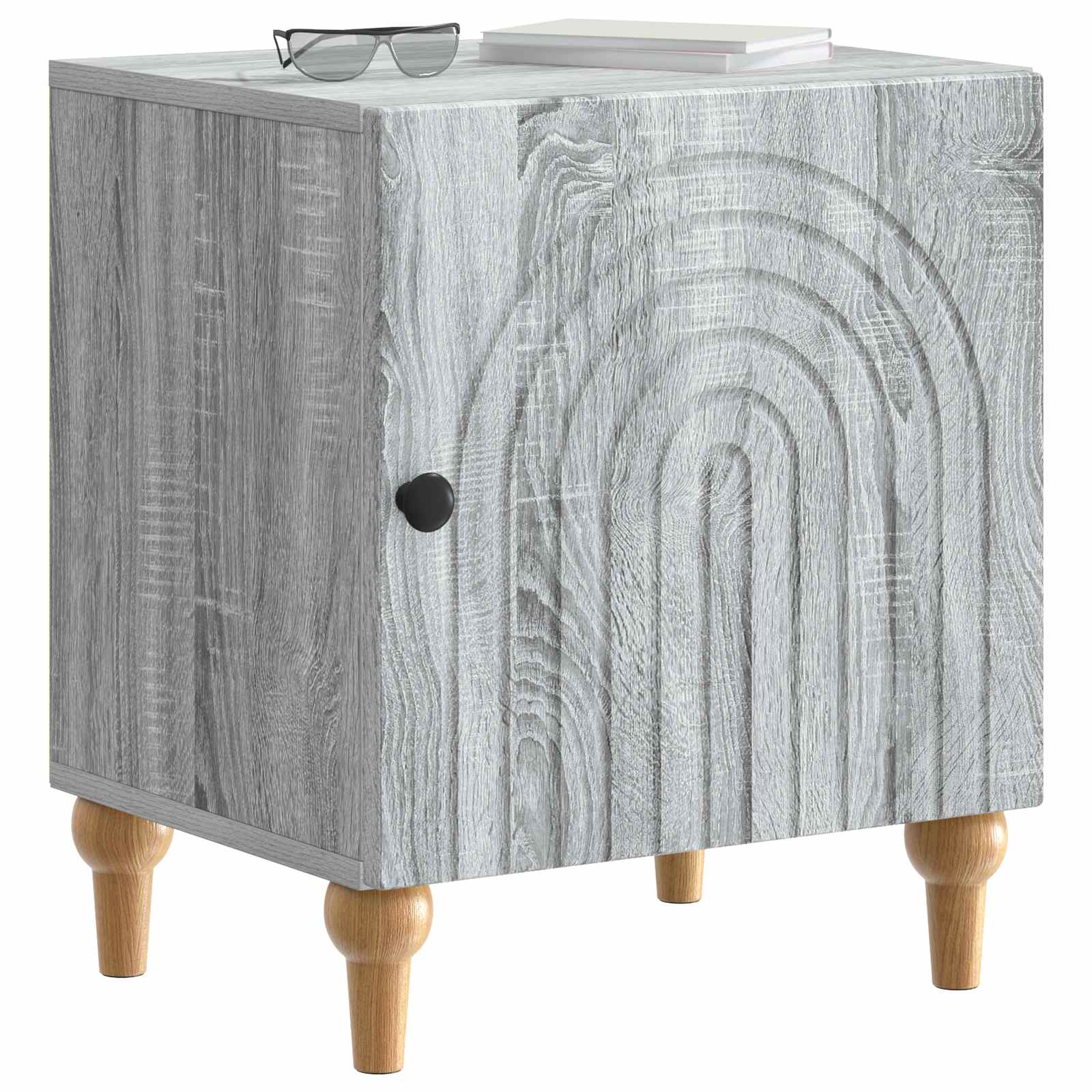 Armário de cabeceira sonoma cinzento 43 x 34,5 x 50 cm