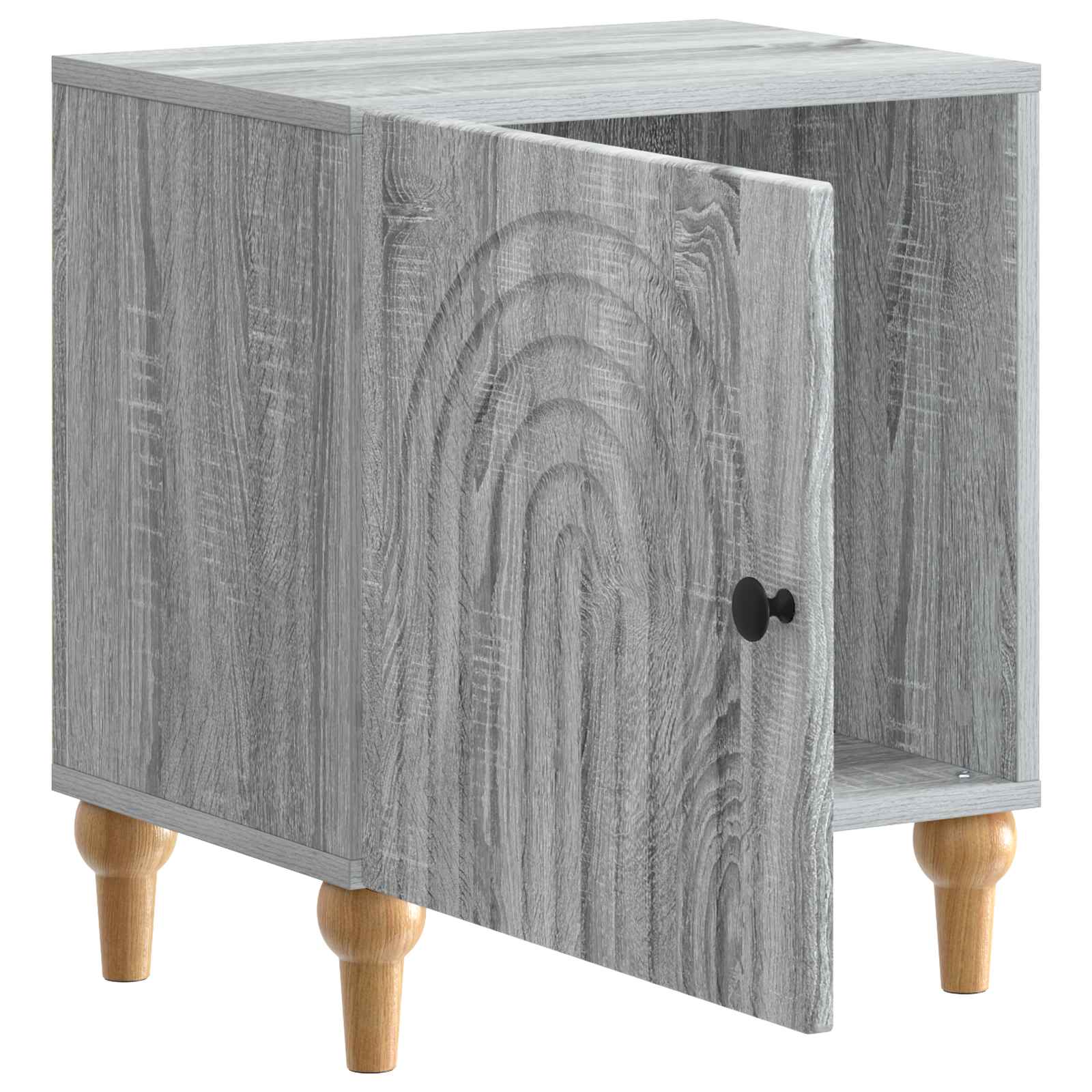 Armário de cabeceira sonoma cinzento 43 x 34,5 x 50 cm
