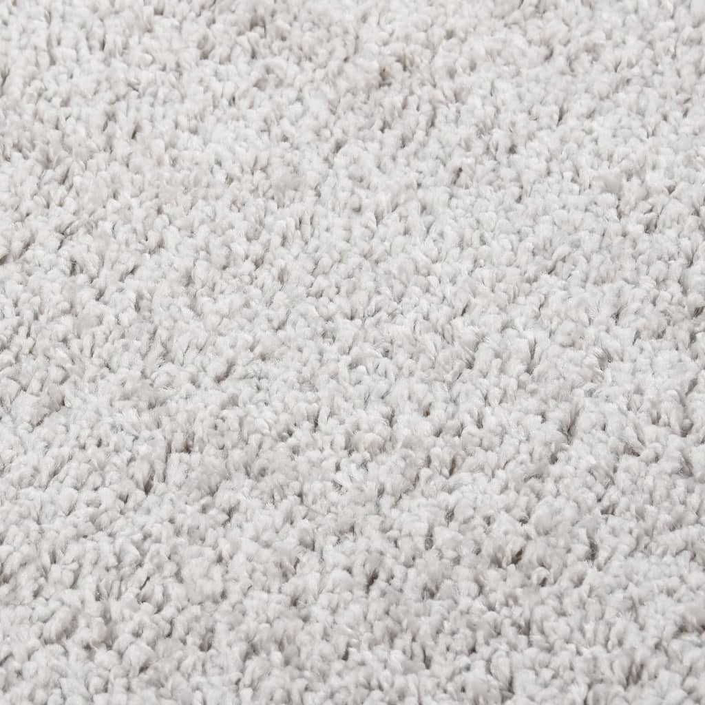 Tapete shaggy 140x200 cm antiderrapante cinzento-claro