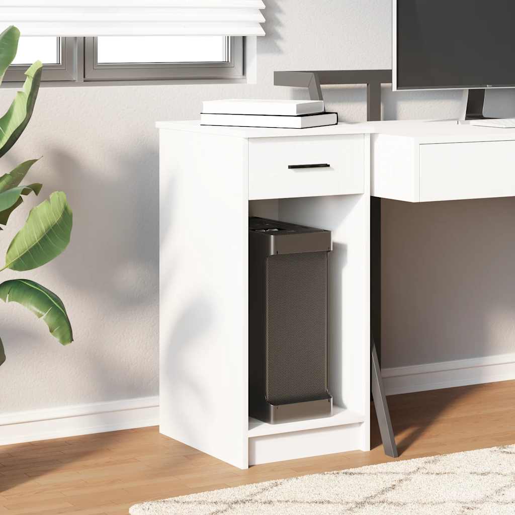 Suporte torre de computador com gaveta 35x45x77 cm branco