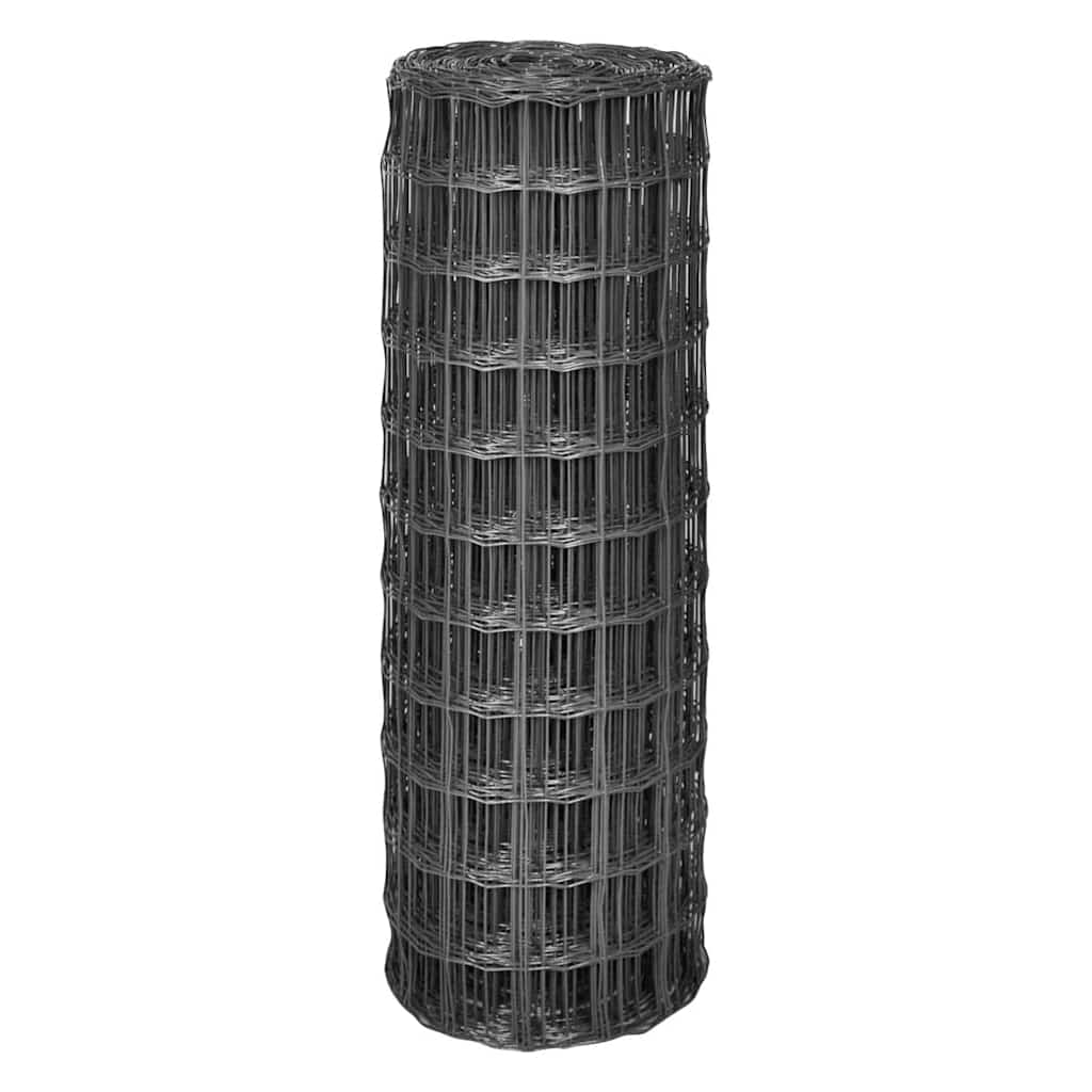 Cerca 10x0,8 m aço cinzento