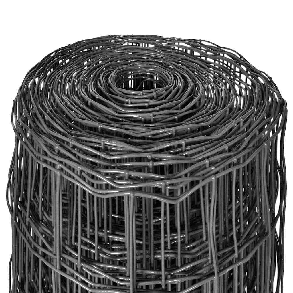 Cerca 10x0,8 m aço cinzento
