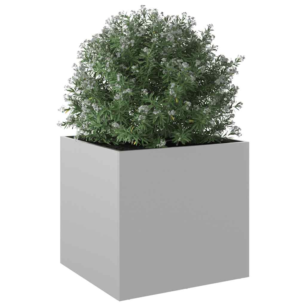 Vaso/floreira 49x47x46 cm aço galvanizado prateado