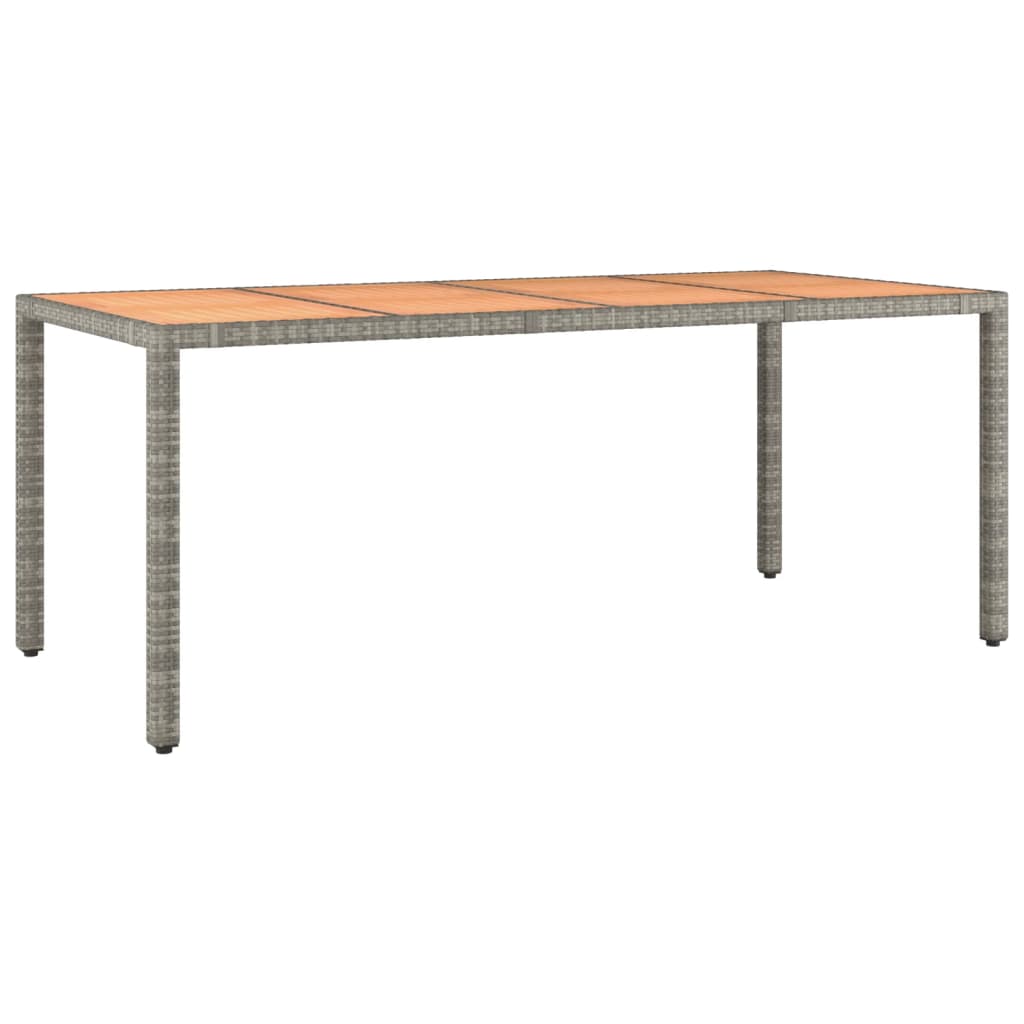 9 Pcs conjunto de jantar p/ jardim c/ almofadões vime PE cinza