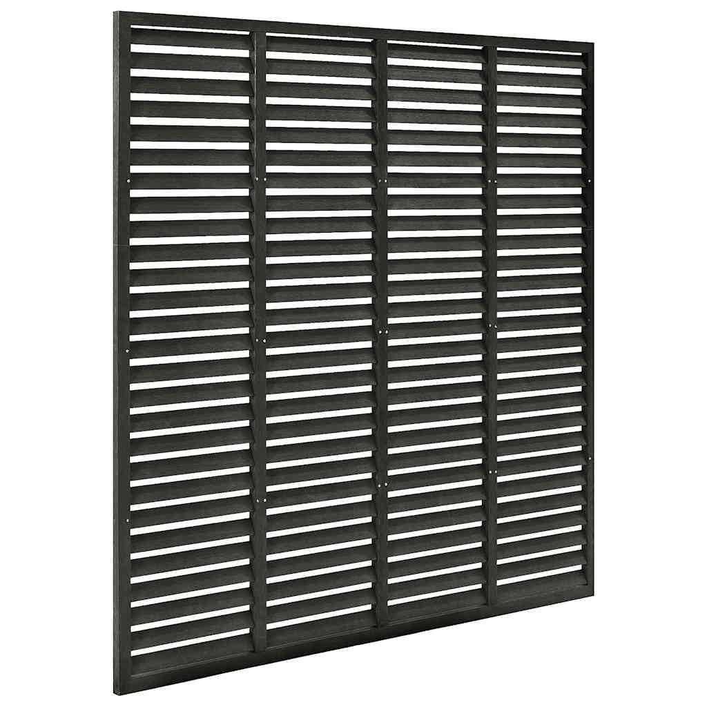 Painel de vedação estilo veneziana wpc 180x180 cm cinza-escuro
