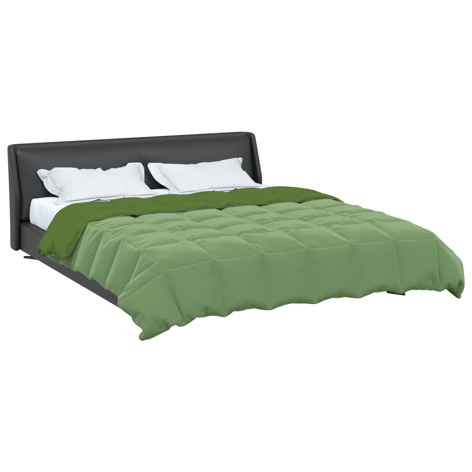 Duvet de ano inteiro colchonete verde 200 x 220 cm microfibra
