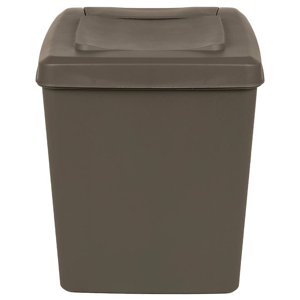Caixotes do lixo empilháveis 3 pcs 75 l polipropileno cinzento
