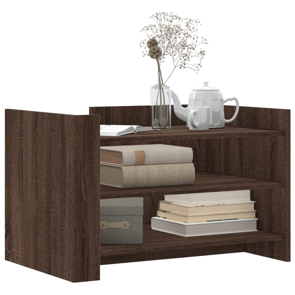Mesa de centro 80x50x50 cm derivados madeira carvalho castanho