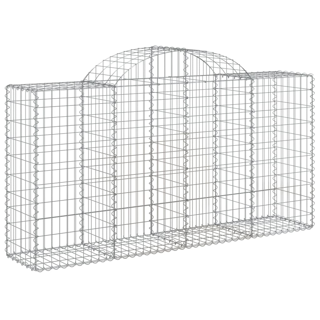 Cestos gabião arqueados 12 pcs 200x50x100/120 ferro galvanizado