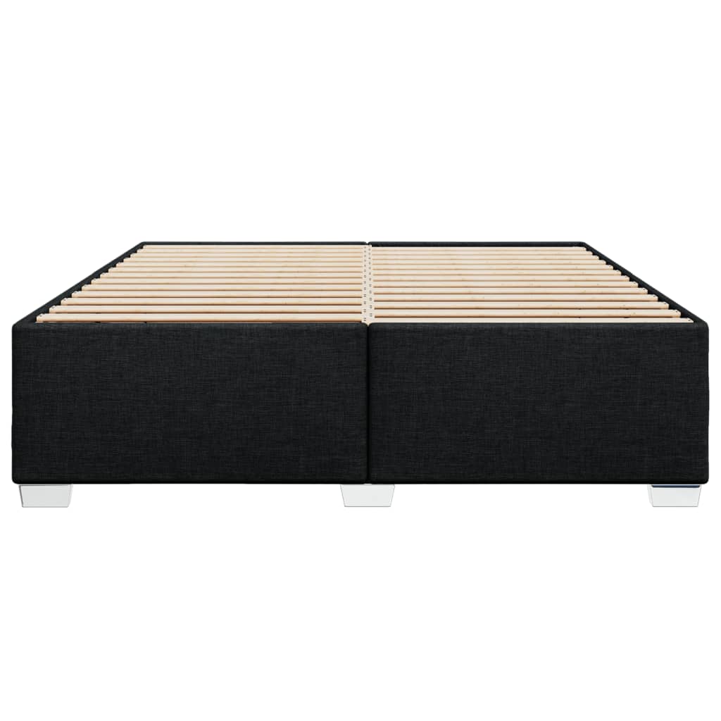 Estrutura de cama sem colchão 180x200 cm tecido preto