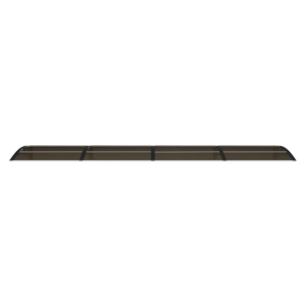 Toldo para porta 400x75 cm policarbonato preto