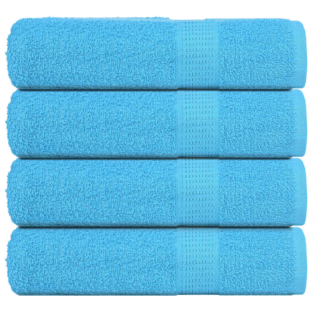 Toalhas de mãos frogn 4 pcs 50x100 cm 360 g/m² turquesa