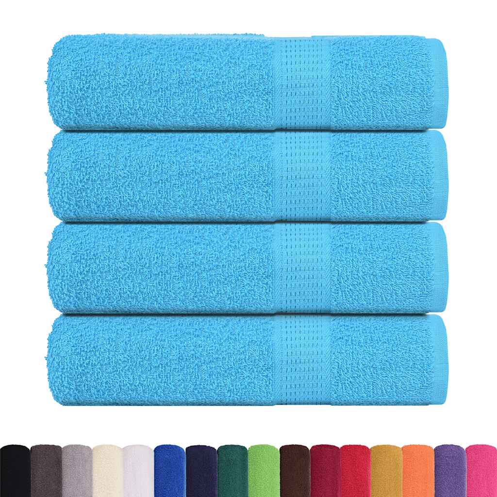 Toalhas de mãos frogn 4 pcs 50x100 cm 360 g/m² turquesa