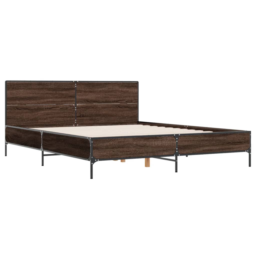 Estrutura de cama 135x190cm derivados madeira/metal