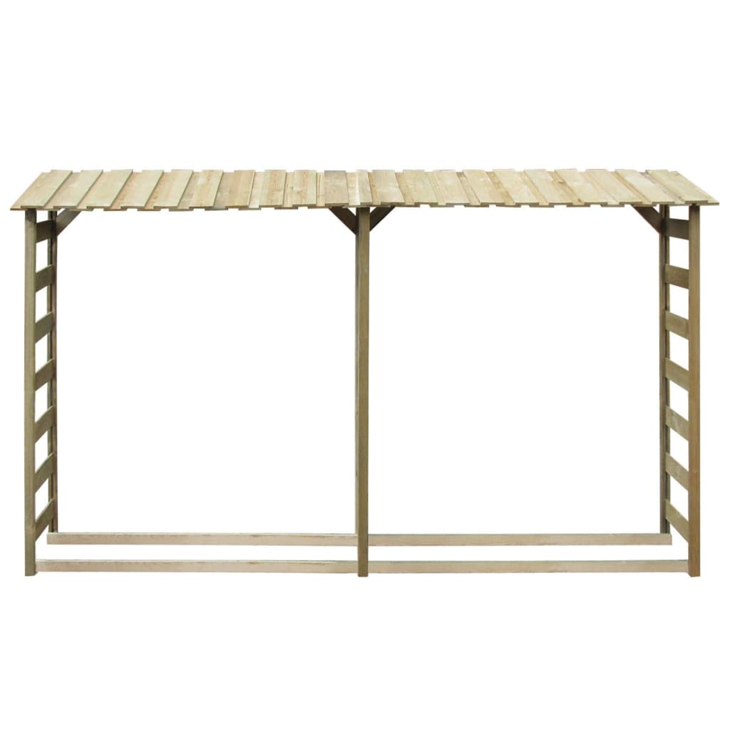 Abrigo duplo p/ arrumação lenha 300x44x176 cm pinho impregnado