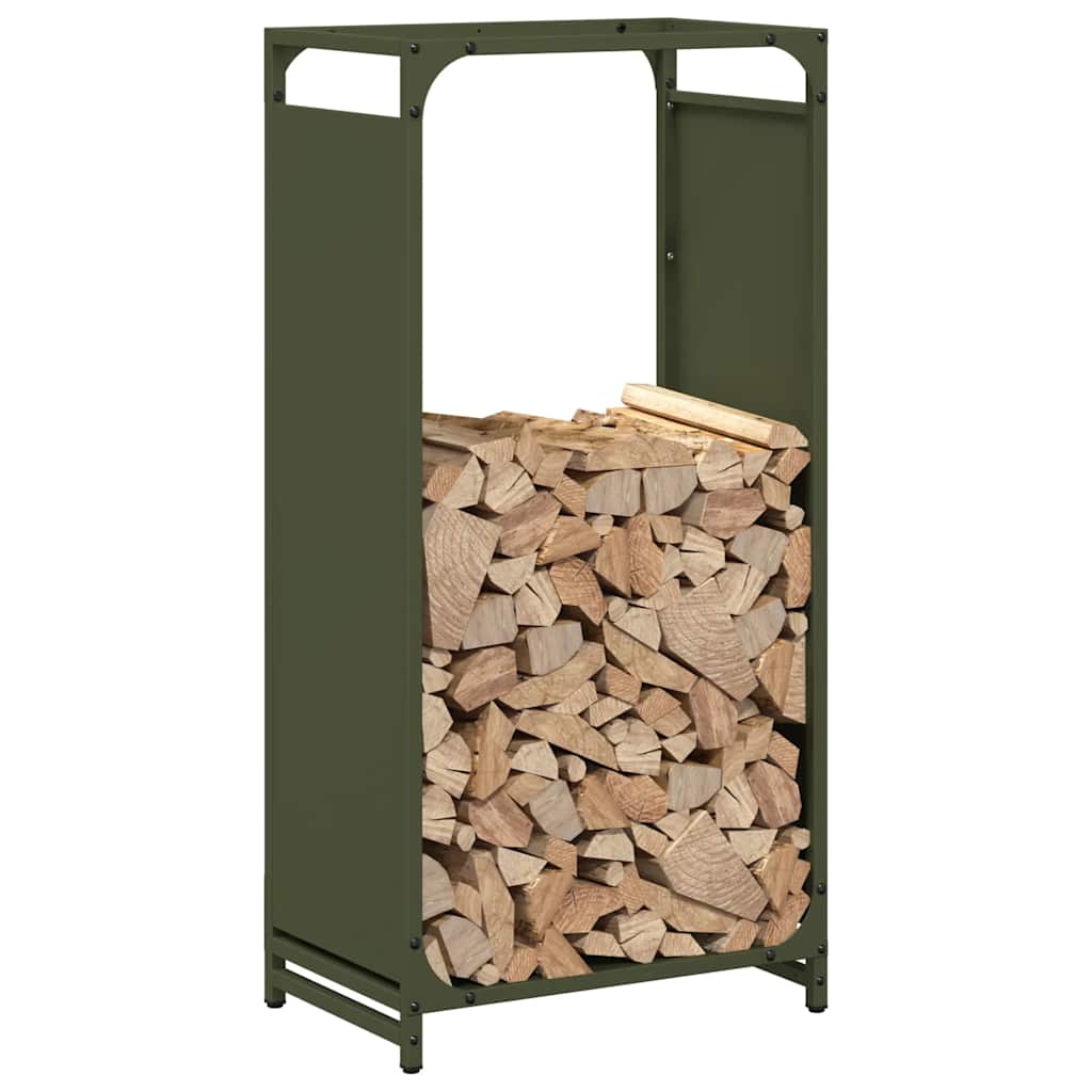 Suporte para lenha aço laminado a frio verde azeitona