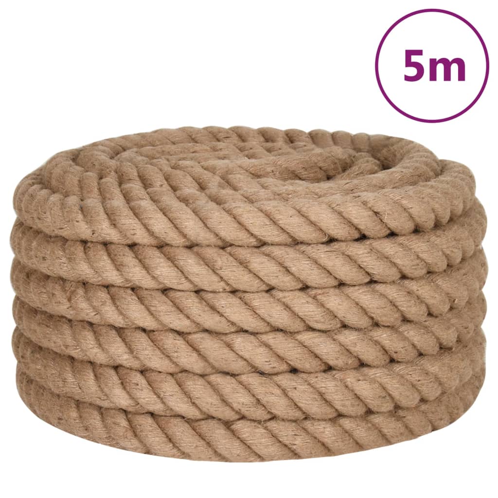 Corda de juta com 5 m de comprimento e 36 mm de espessura