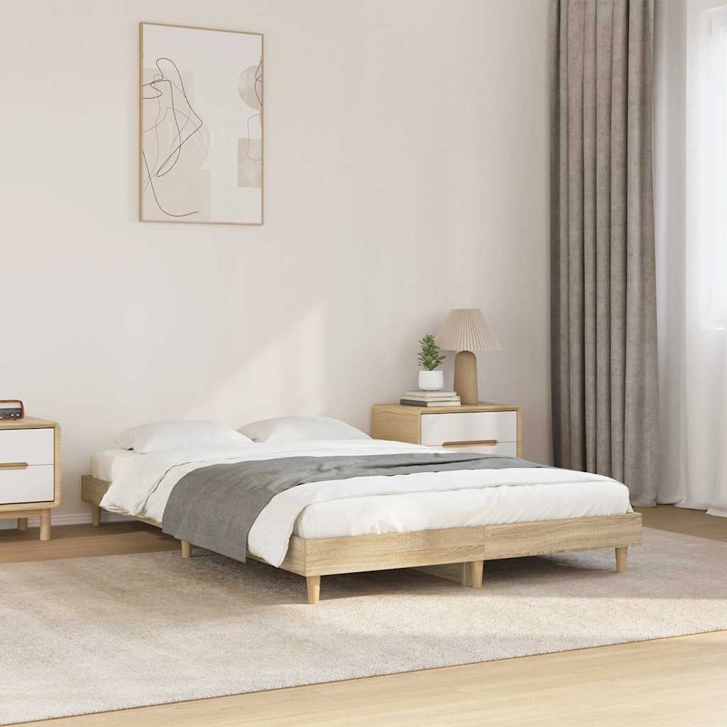 Estrutura cama s/ colchão derivados de madeira carvalho sonoma