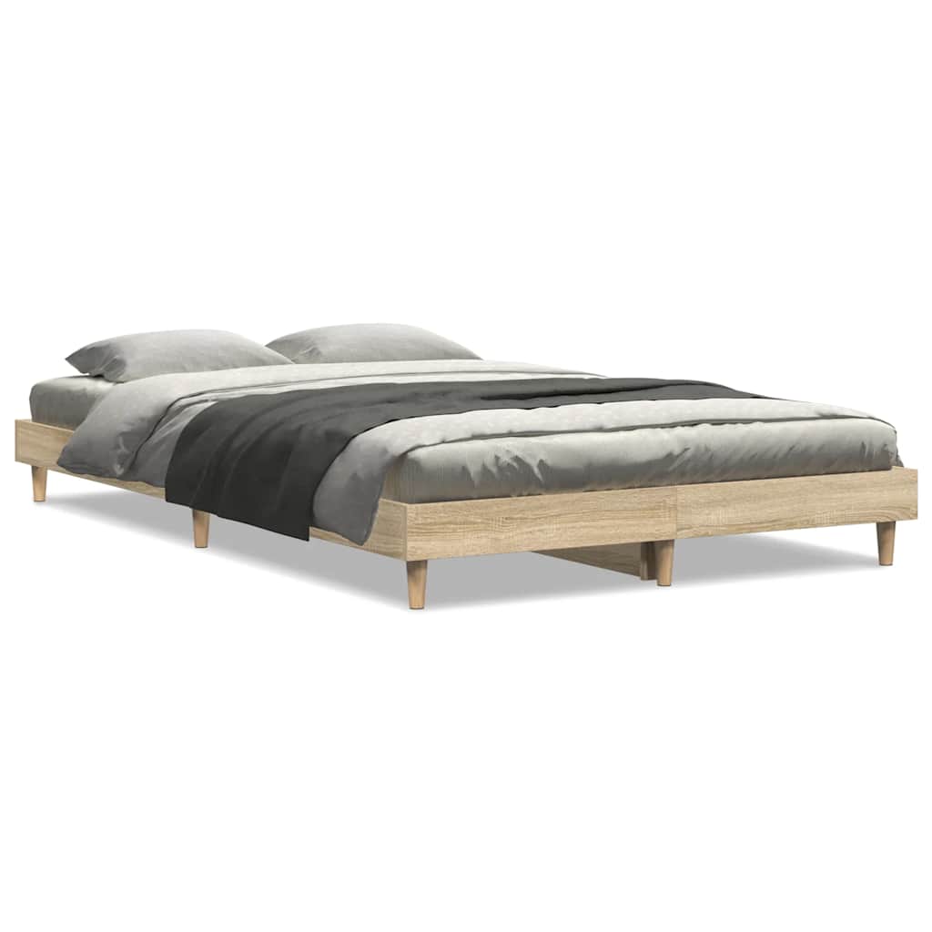 Estrutura cama s/ colchão derivados de madeira carvalho sonoma