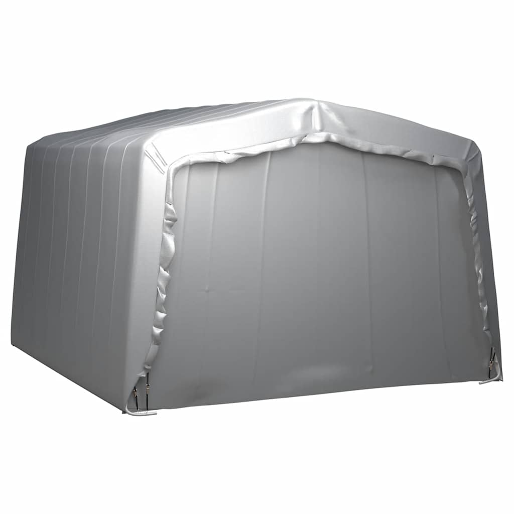 Tenda de armazenamento 370x370 cm aço cinzento