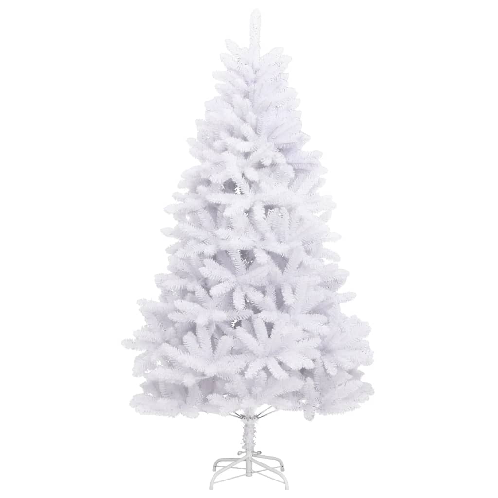 Árvore de natal artificial articulada com suporte 210 cm branco