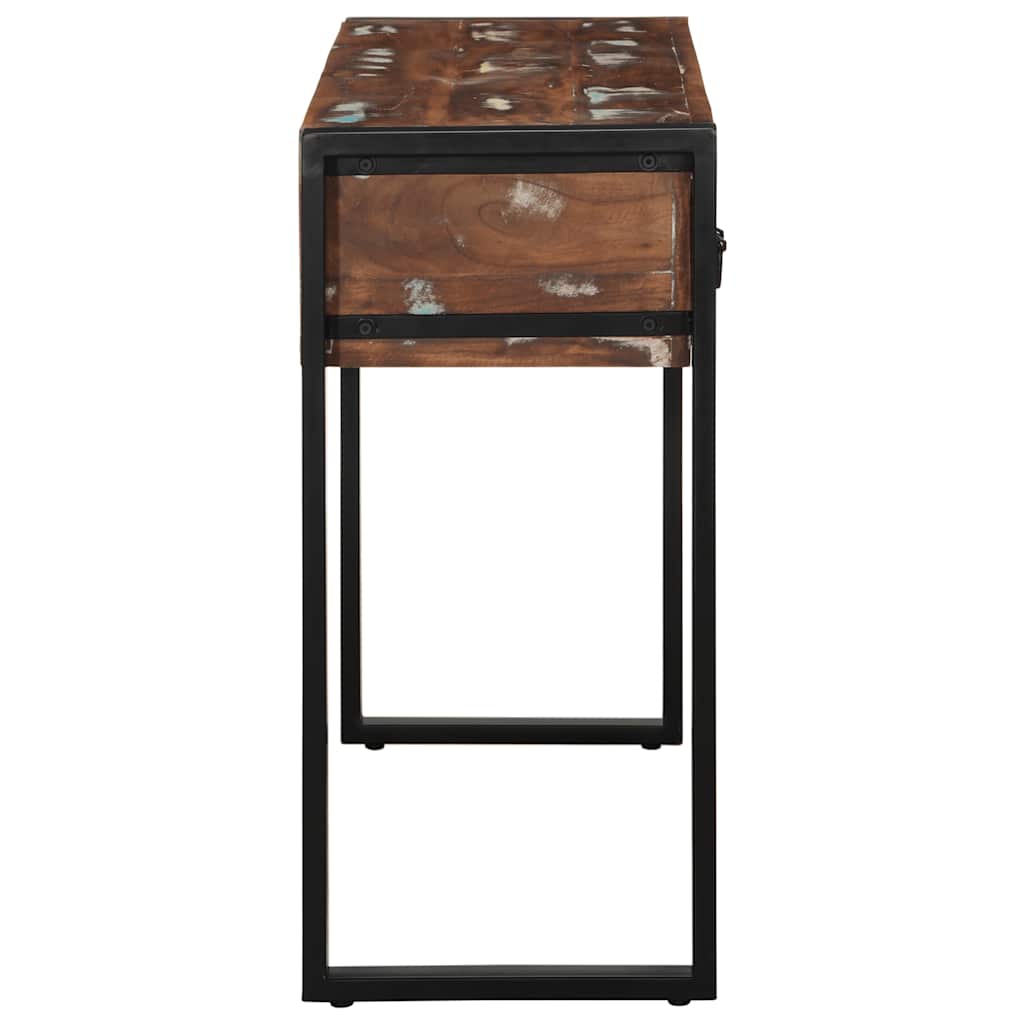 Mesa consola multicor 100x35x75 cm madeira maciça recuperada