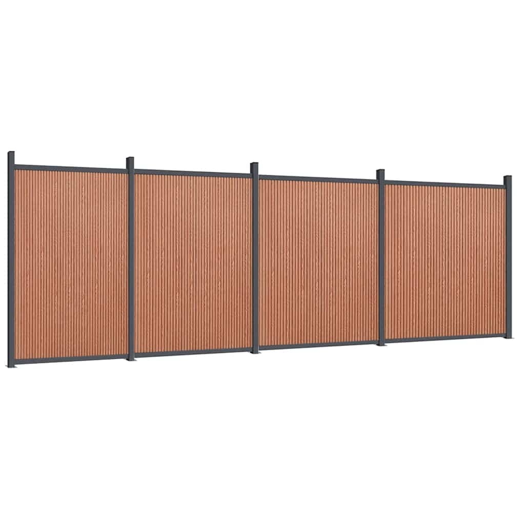 Painel de vedação 699x186 cm wpc castanho