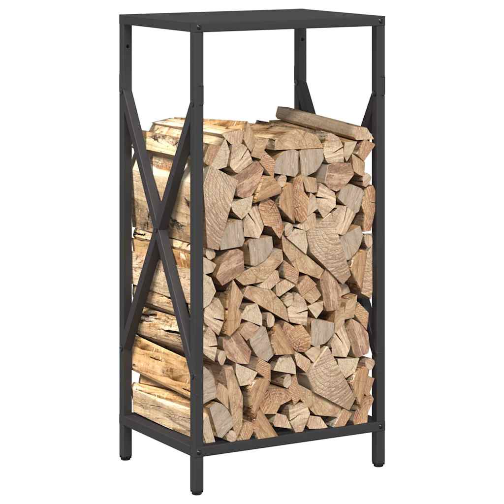 Suporte para lenha 34x25x70 cm aço laminado a frio preto