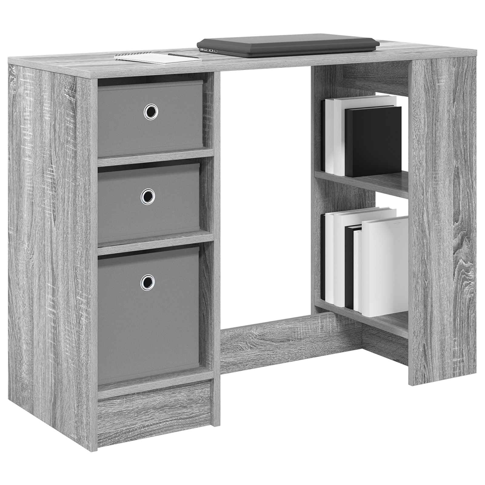 Mesa cinza sonoma derivados de madeira 100 x 40 x 75 cm