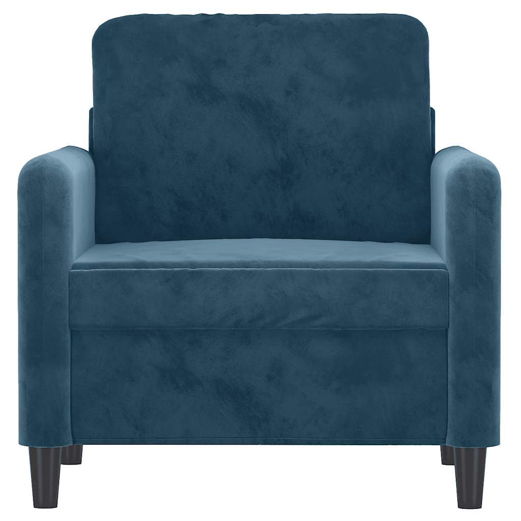 Poltrona 60 cm veludo azul