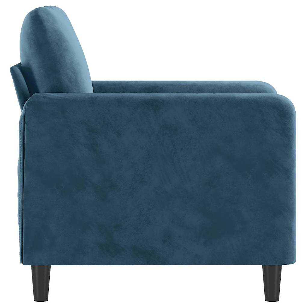 Poltrona 60 cm veludo azul
