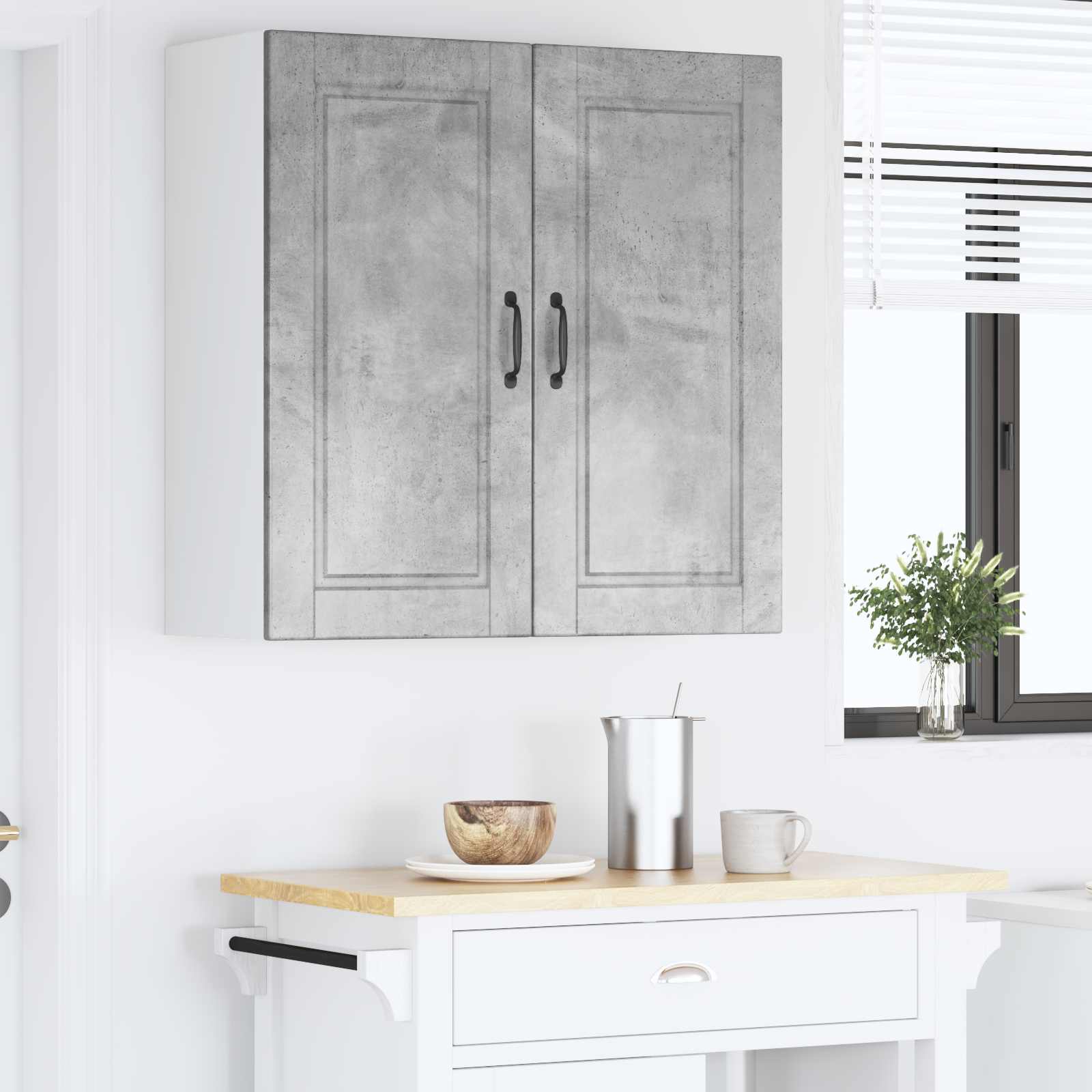 Armário de parede porto cinzento 80 x 31 x 80 cm