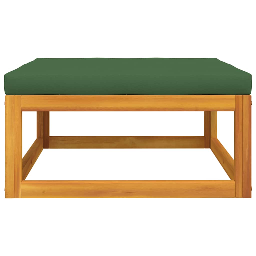 3 Pcs conjunto lounge de jardim c/ almofadões acácia maciça