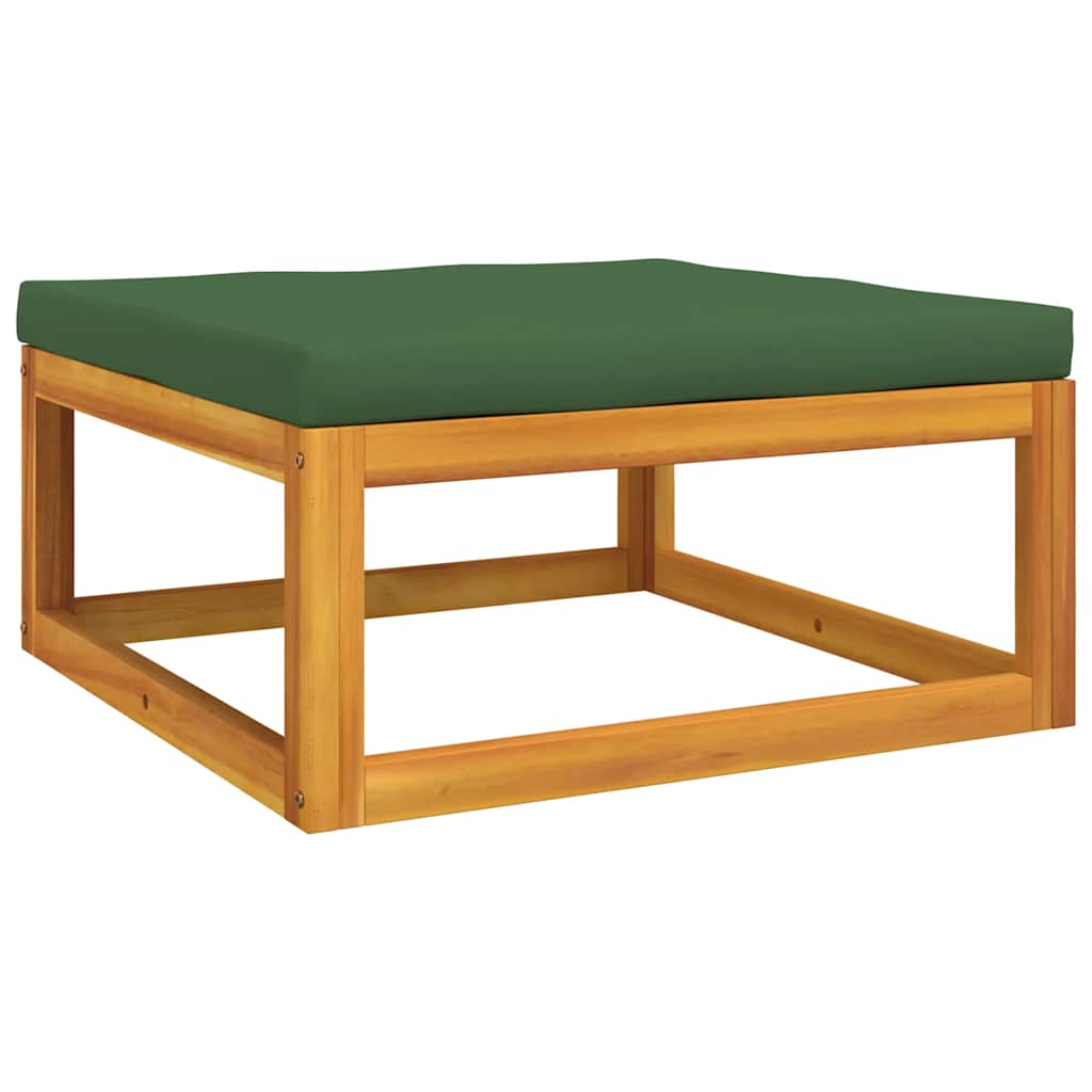 3 Pcs conjunto lounge de jardim c/ almofadões acácia maciça