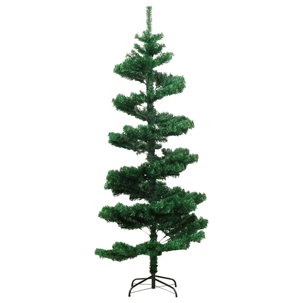 Árvore de natal rotativa pré-iluminada + suporte PVC verde
