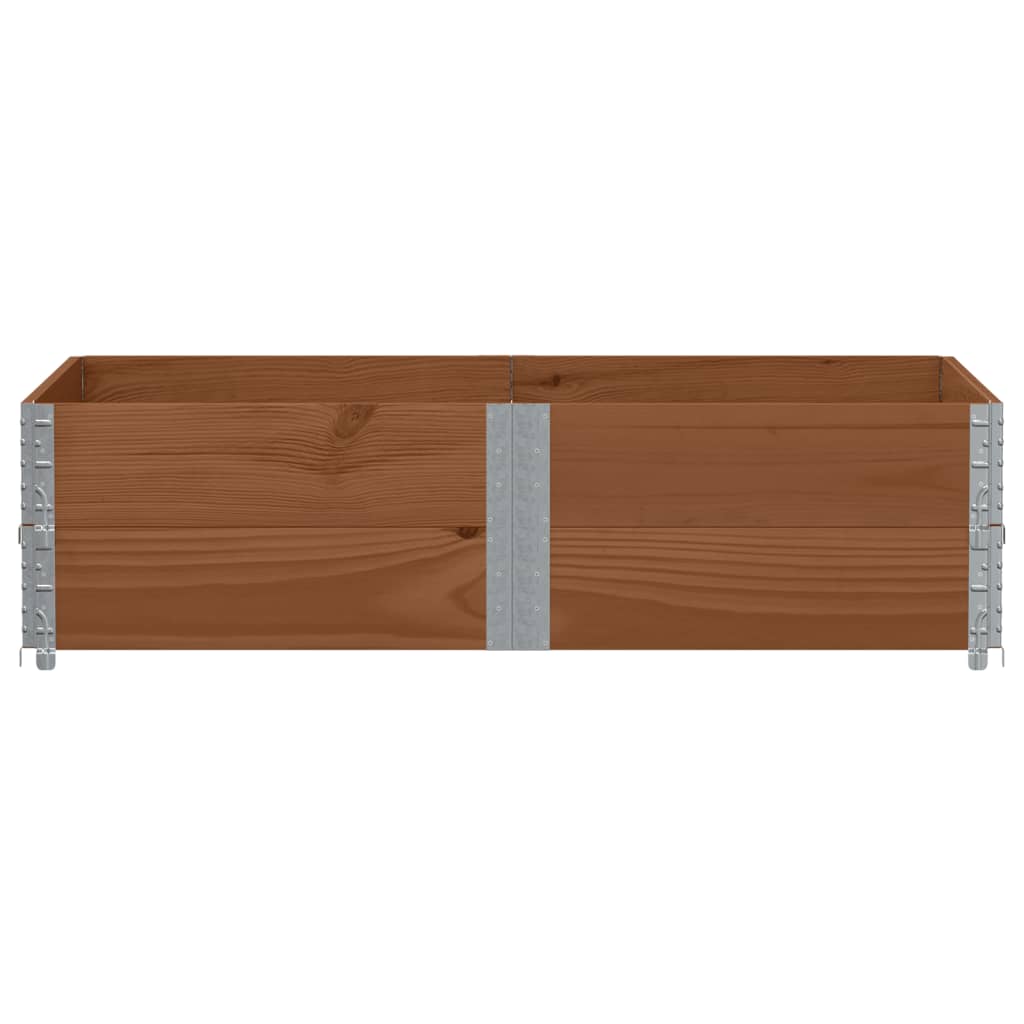 Colares para paletes 2 pcs 150x100 cm pinho maciço castanho