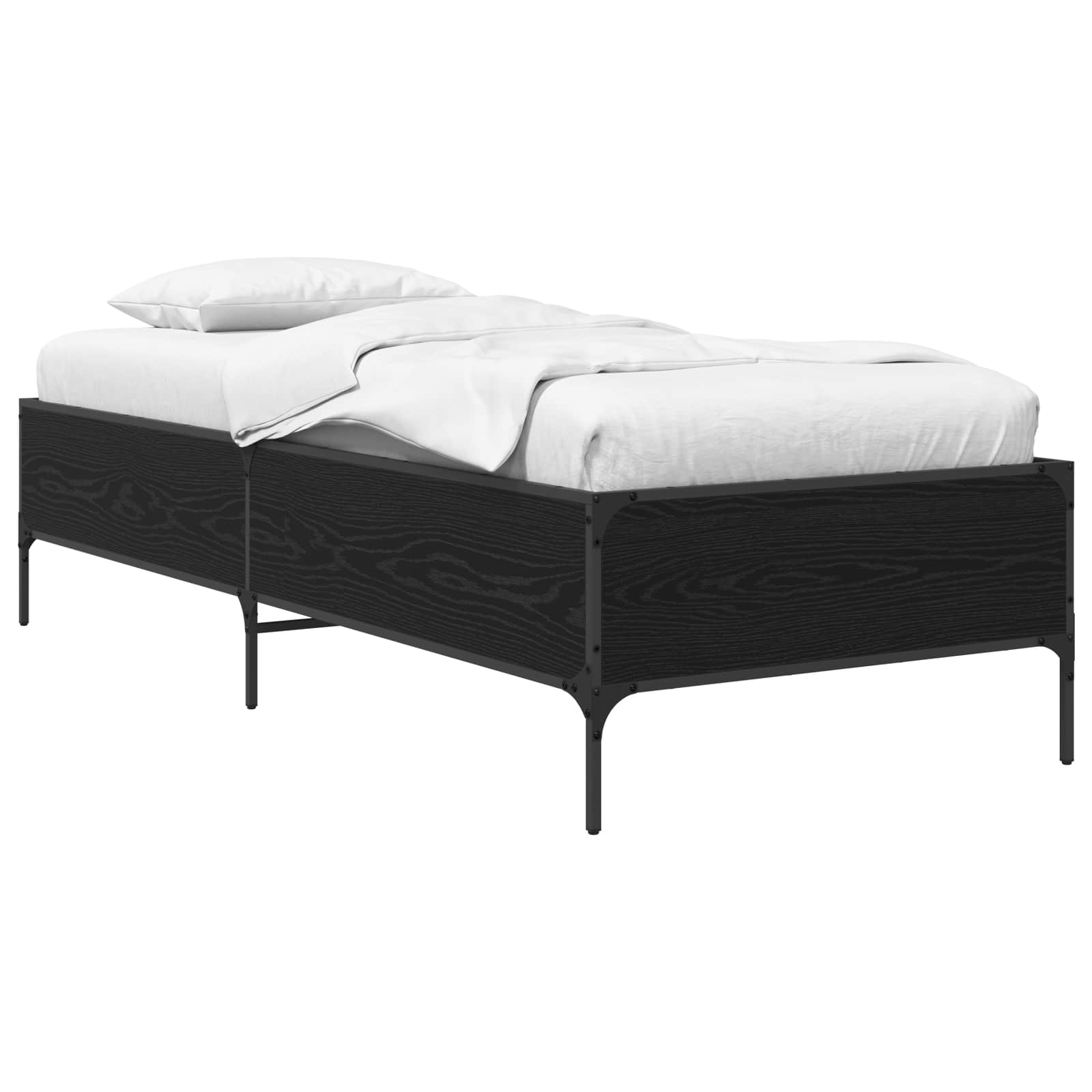 Estrutura da cama carvalho preto 80 x 200 cm