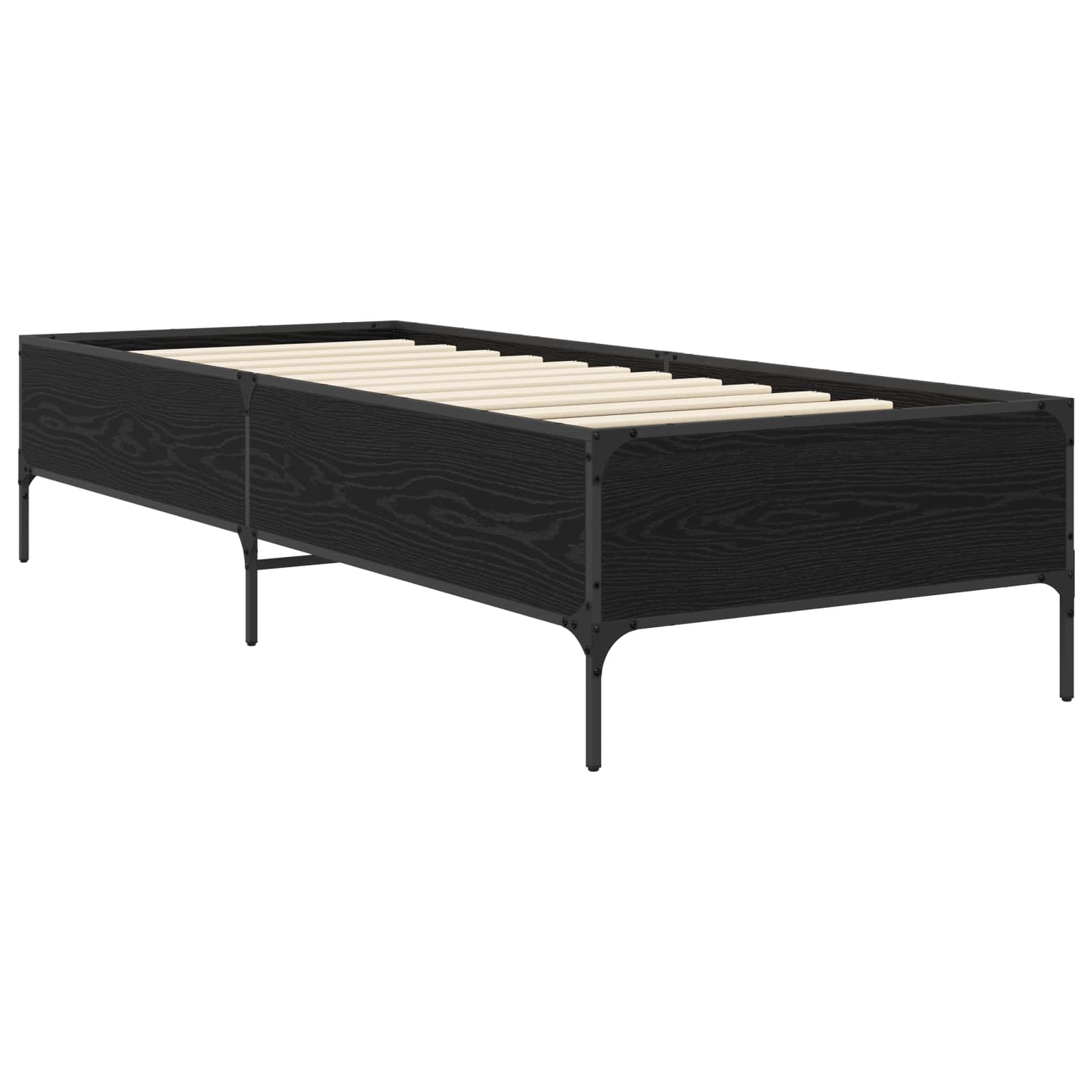 Estrutura da cama carvalho preto 80 x 200 cm