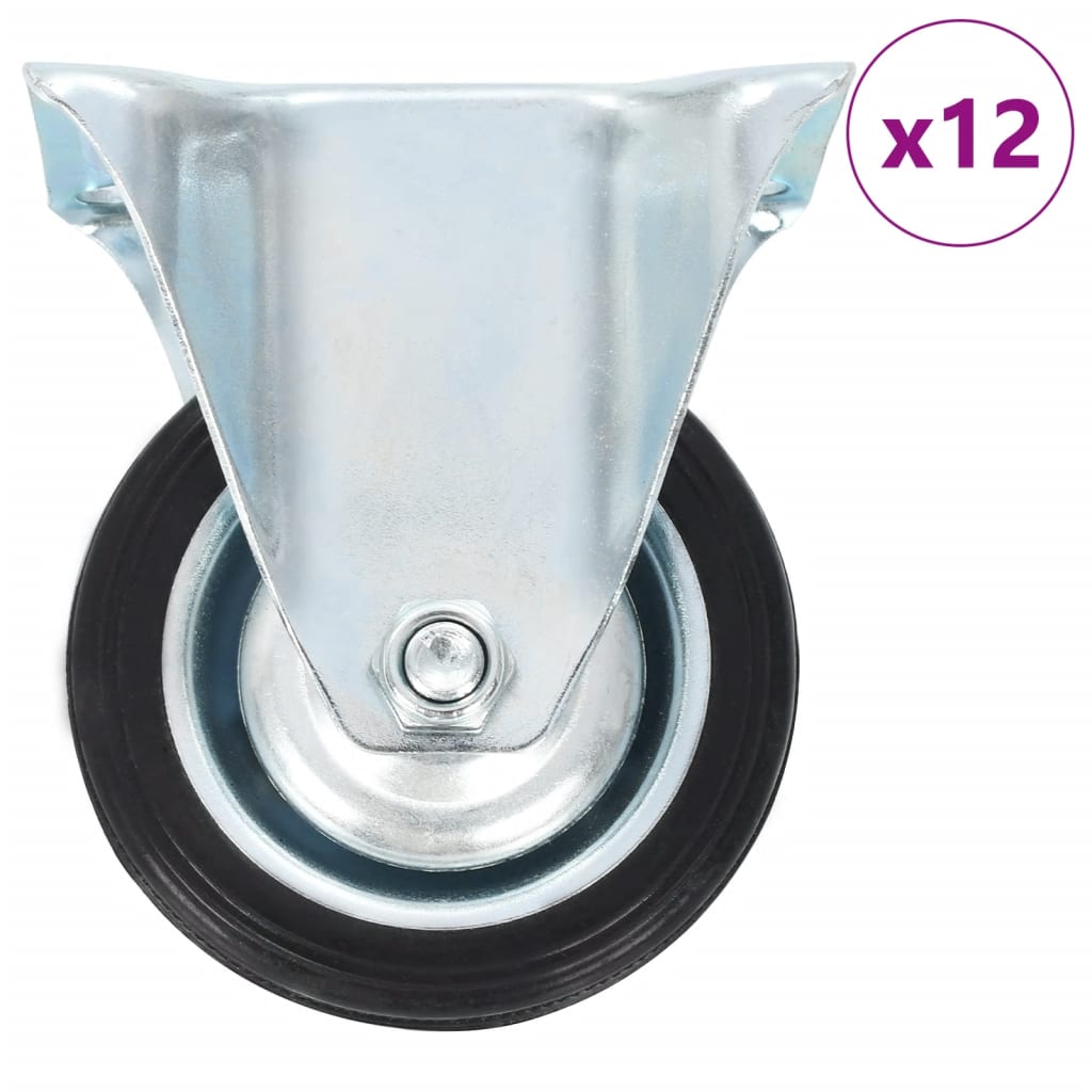 12 Pcs rodas fixas 75 mm