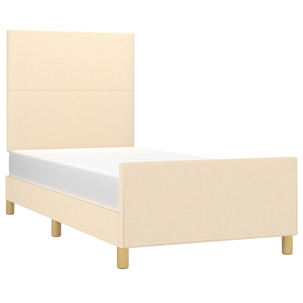Estrutura de cama sem colchão 80x200 cm creme