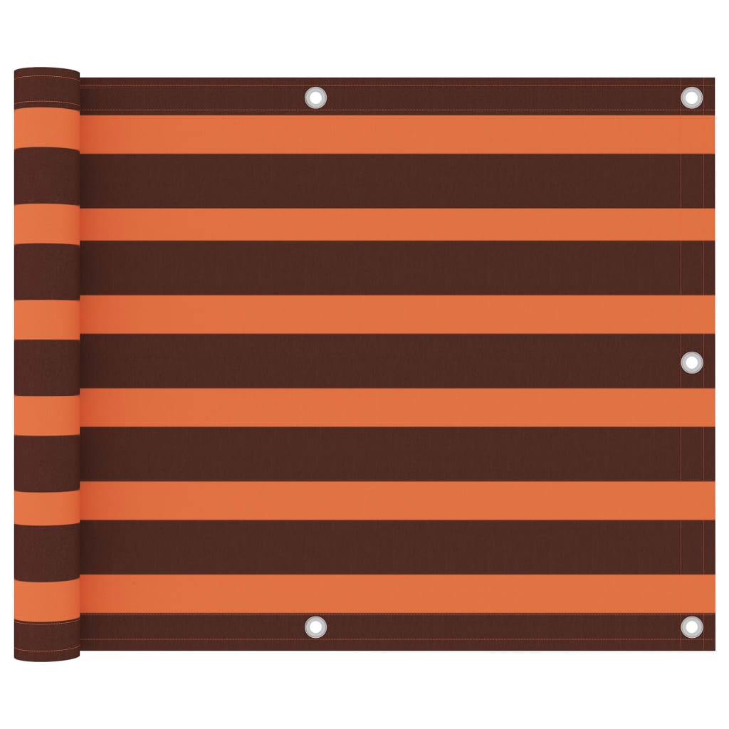 Tela de varanda 75x500 cm tecido oxford laranja e castanho