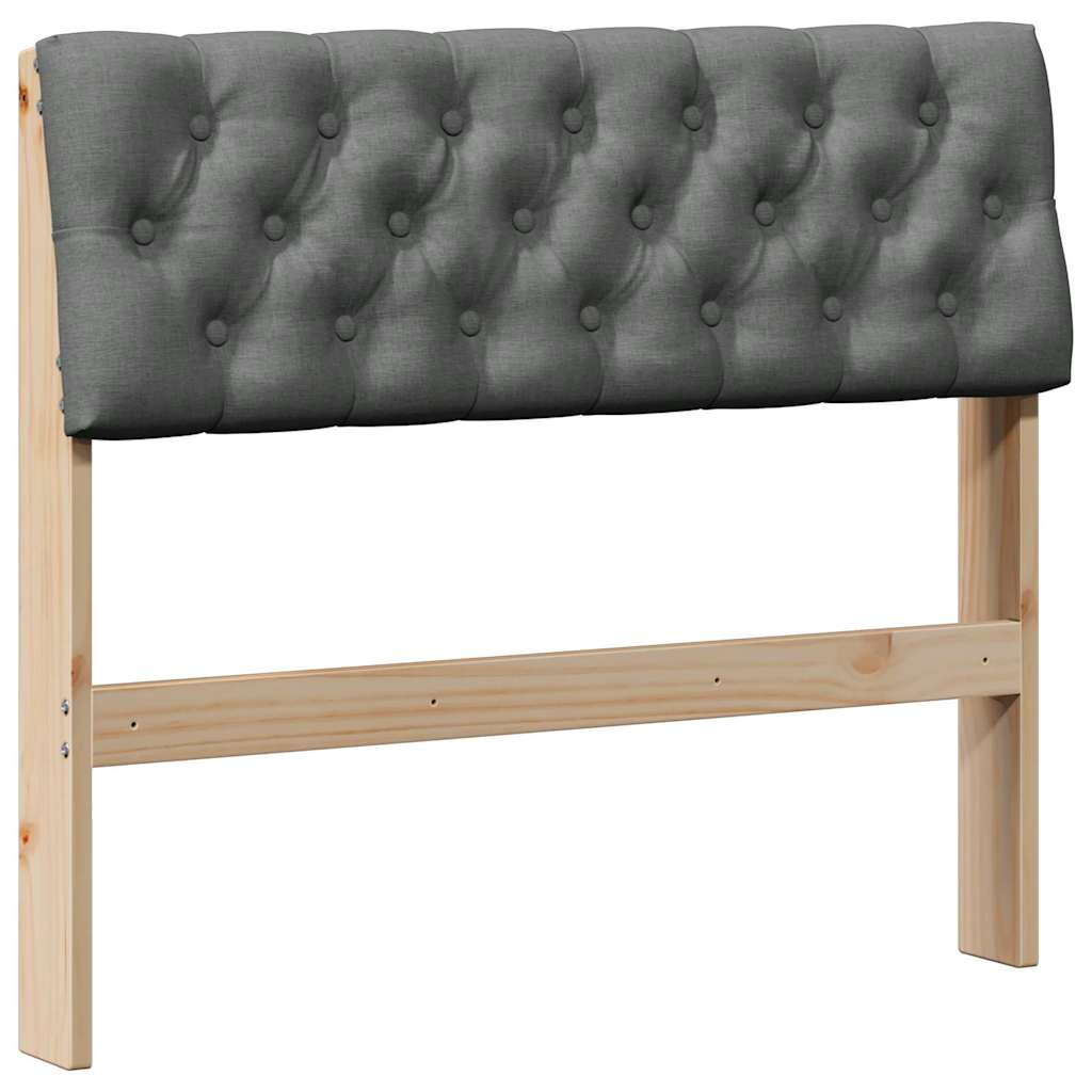 Cabeceira estofada cinza escuro 90 cm