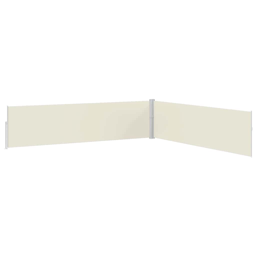 Toldo lateral retrátil para pátio 170x1200 cm creme