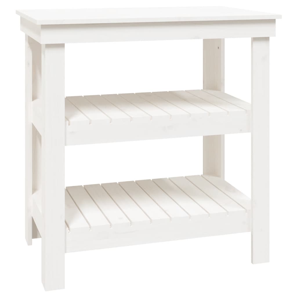 Bancada de trabalho 78,5x50x80 cm pinho maciço branco