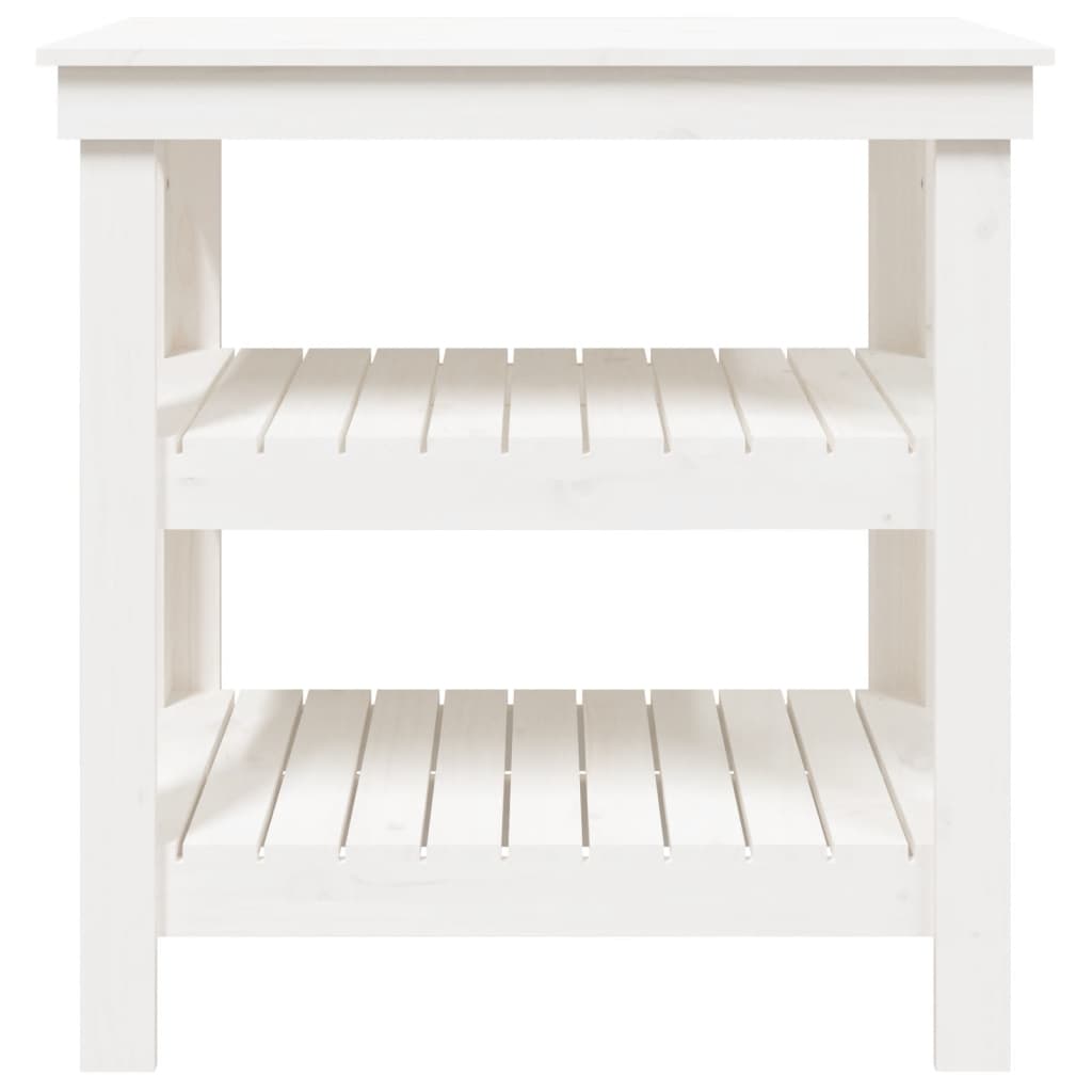 Bancada de trabalho 78,5x50x80 cm pinho maciço branco