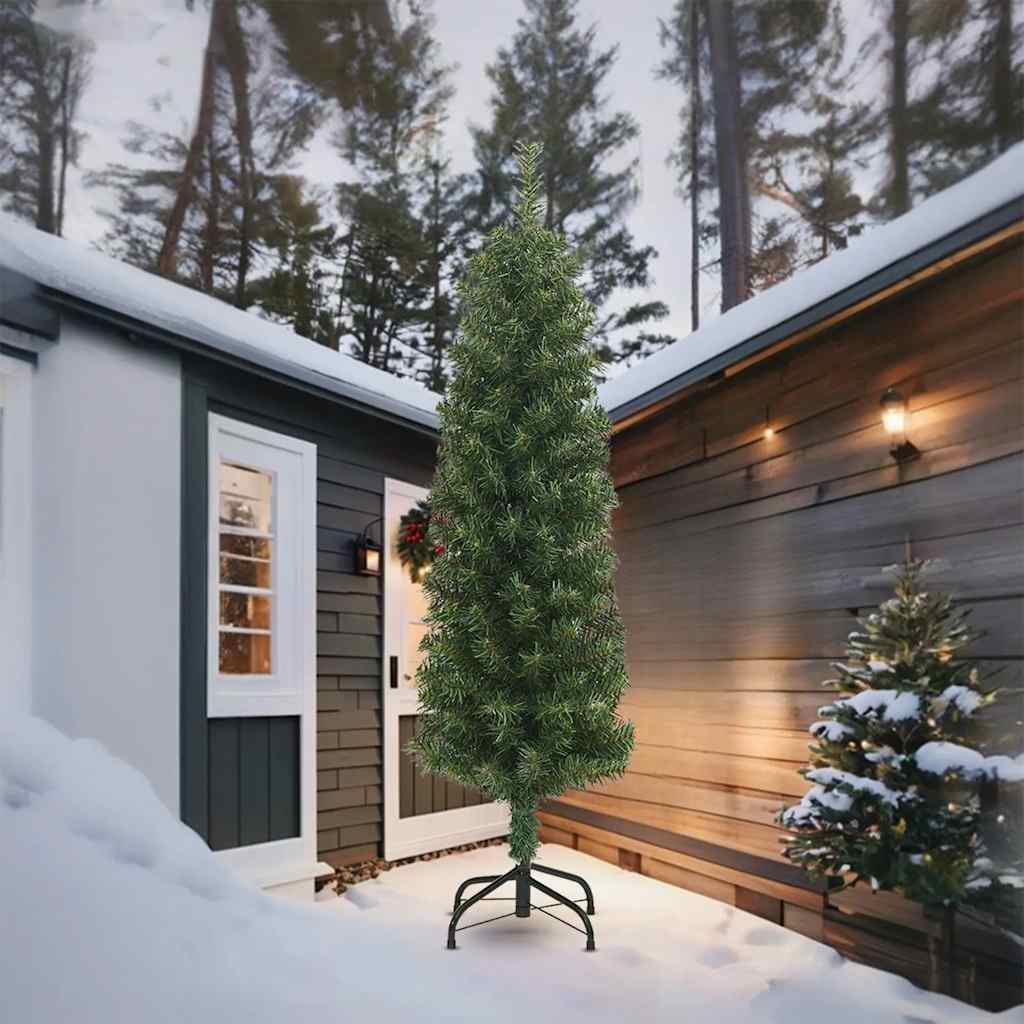 Árvore de natal fina com suporte 270 cm PVC