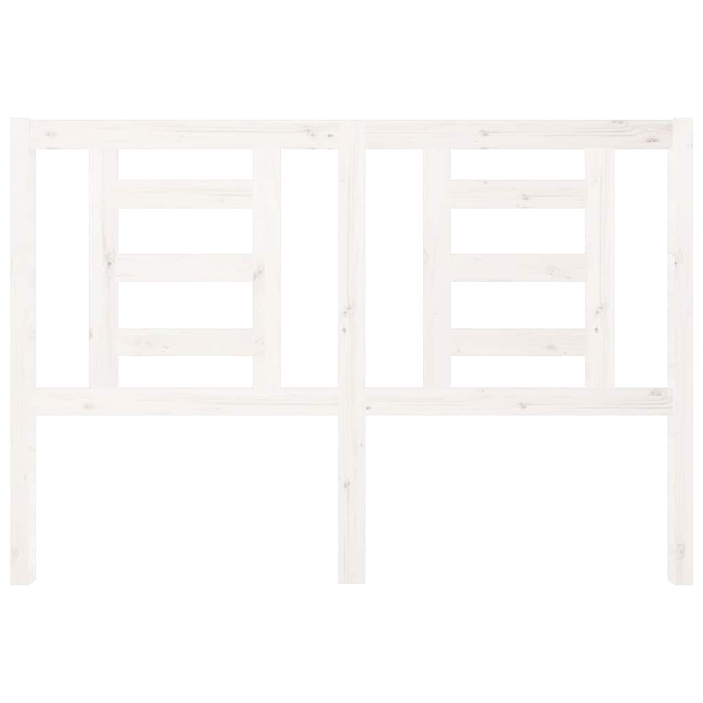 Cabeceira de cama 126x4x100 cm pinho maciço branco