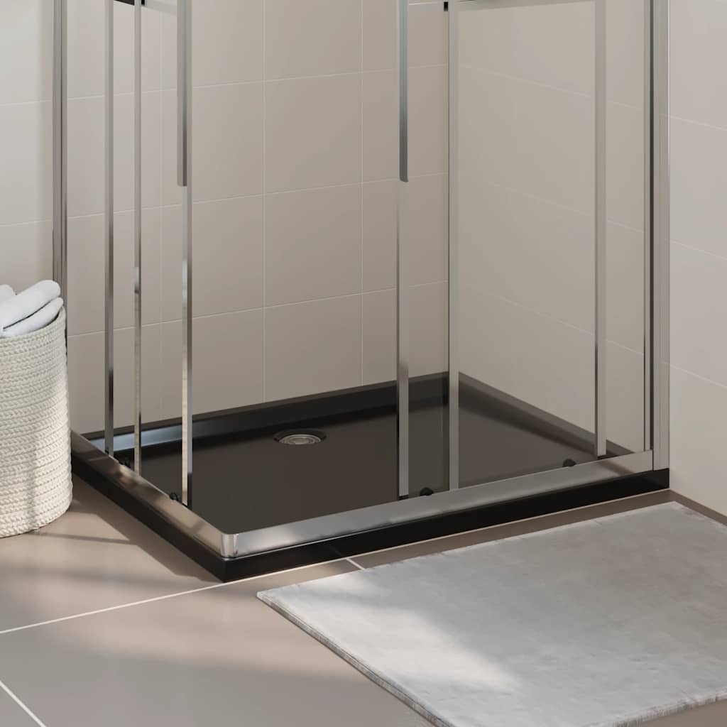 Base de chuveiro retangular 80x100 cm ABS preto