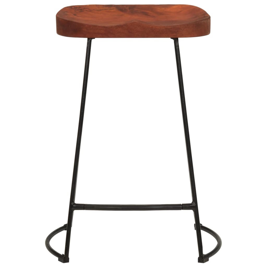 Bancos de bar gavin 2pcs 45x40x63cm madeira de mangueira maciça