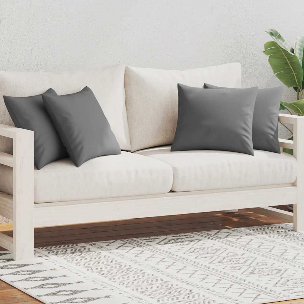 Almofadas para exterior 4 pcs 45x45 cm cinzento